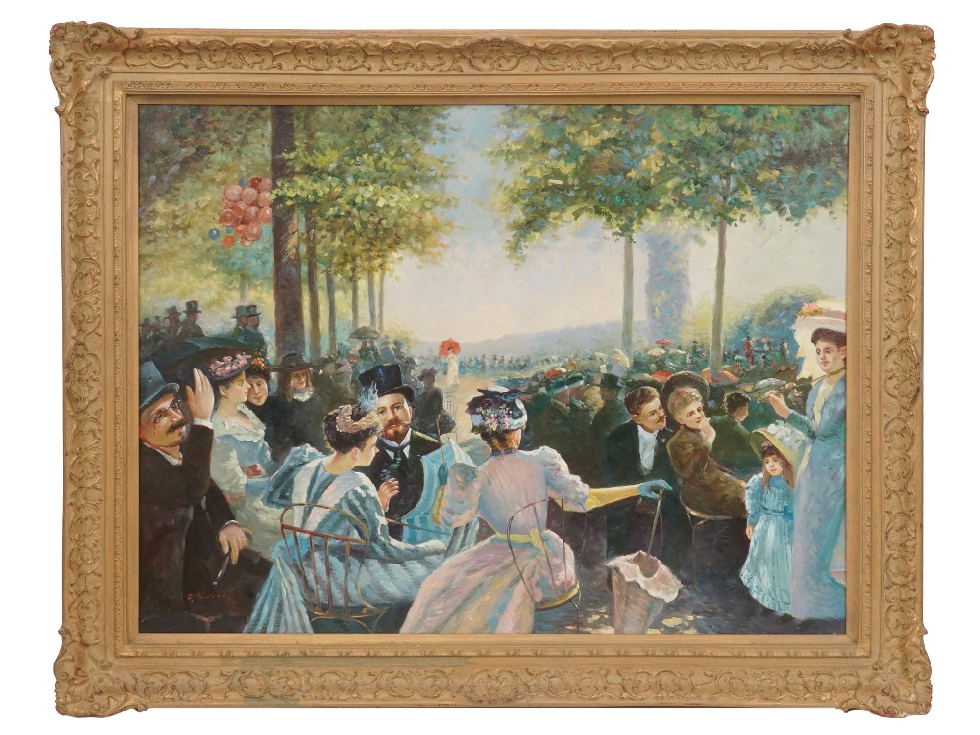 IMPRESSIONIST OIL ON CANVAS PAINTING AFTER RENOIR PIC-0